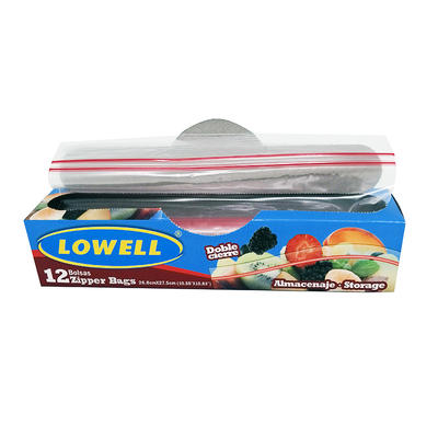 PE red zipper resealable gallaon food storage bags