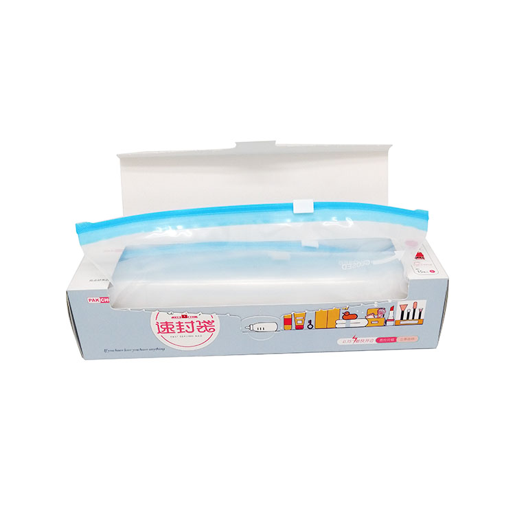 PE plastic gallon slider zipper bags with expand bottom