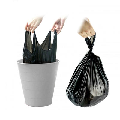 Plastic vest handle garbage bag
